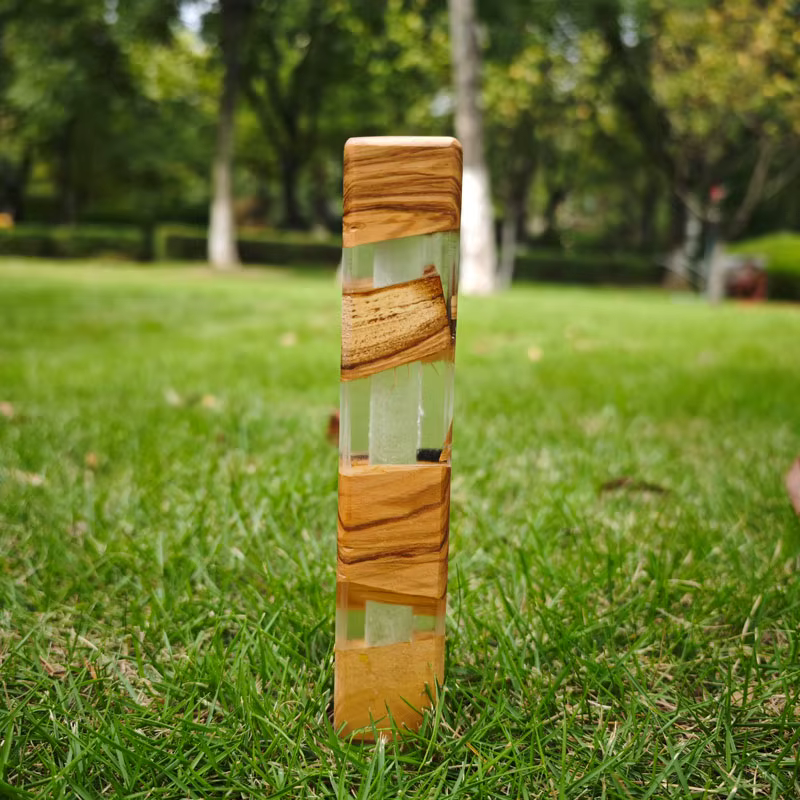 Olive Wood & Resin Rectangular Mezuzah Case — image 5
