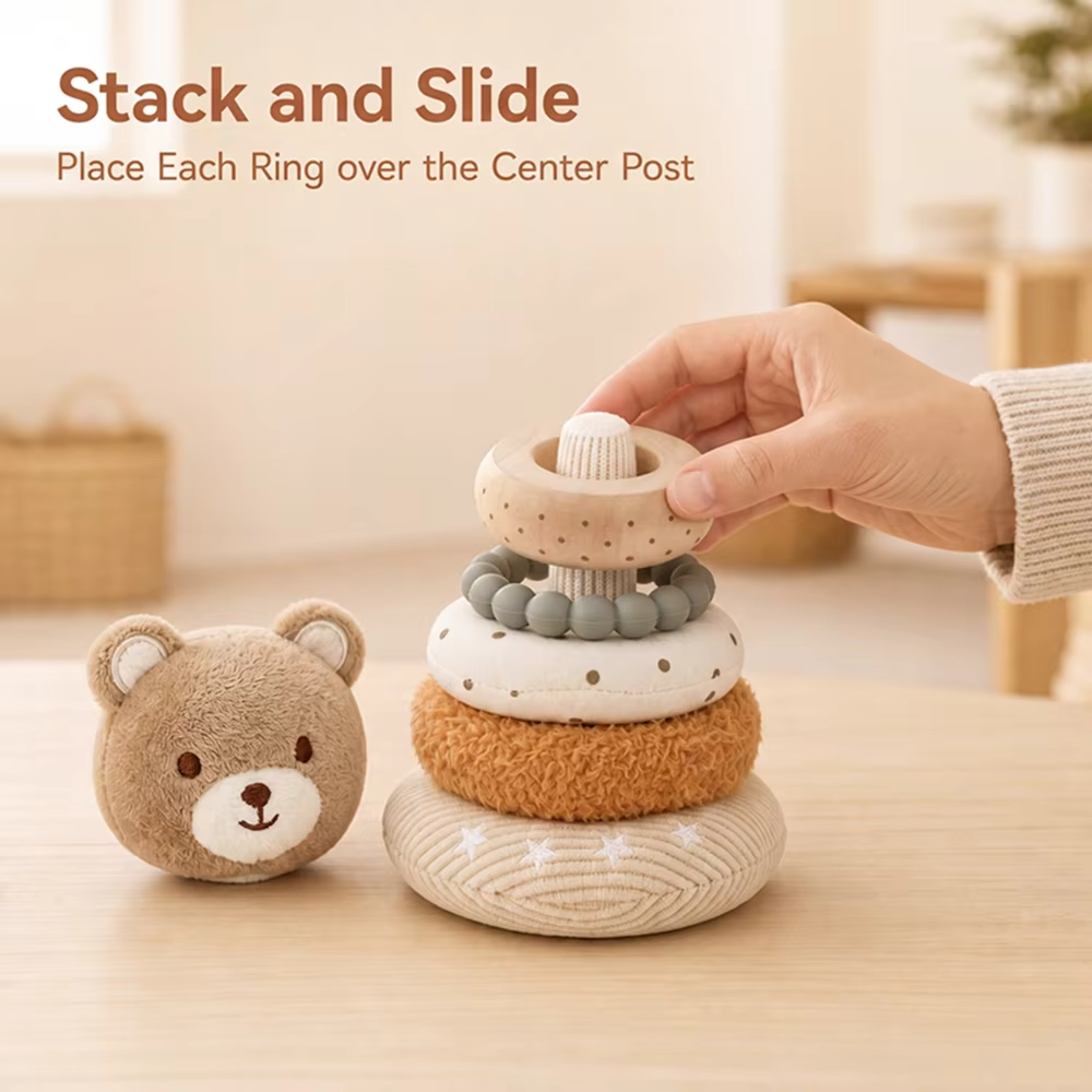 Plush Animal Stacking Rings — image 3