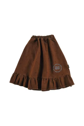 Girls' Brown Pleated Skirt