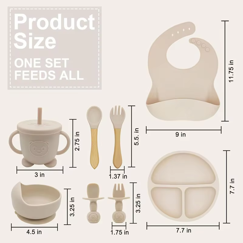 Personalised Silicone Baby Feeding Set — image 2
