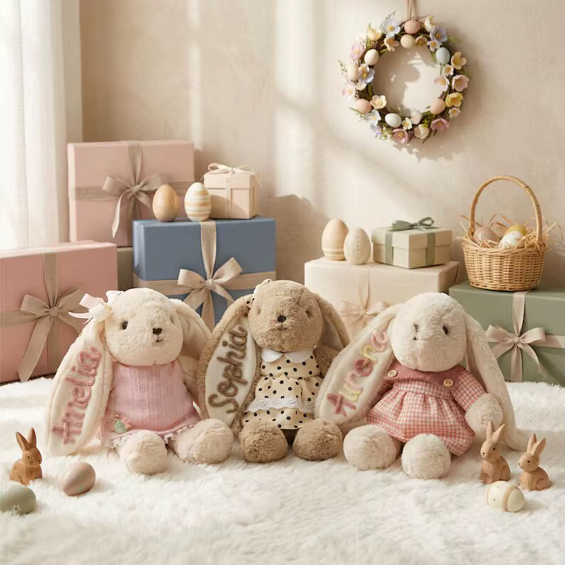 Personalised Embroidered Plush Rabbit — image 2