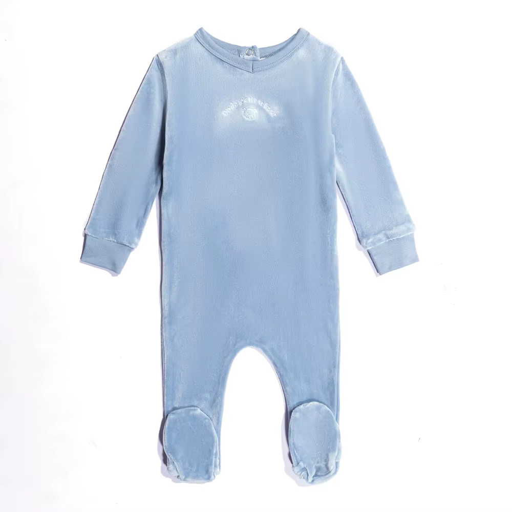 The Velour Loungewear – Blue Dodo Footie
