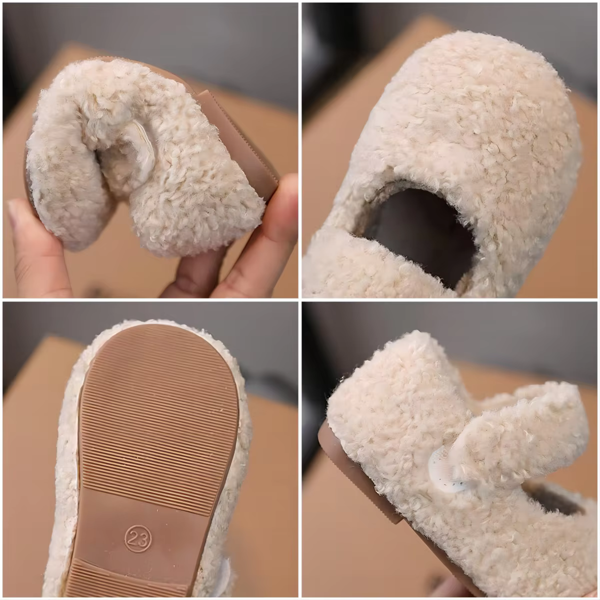 Girls' Plush Fur Moccasins — image 3