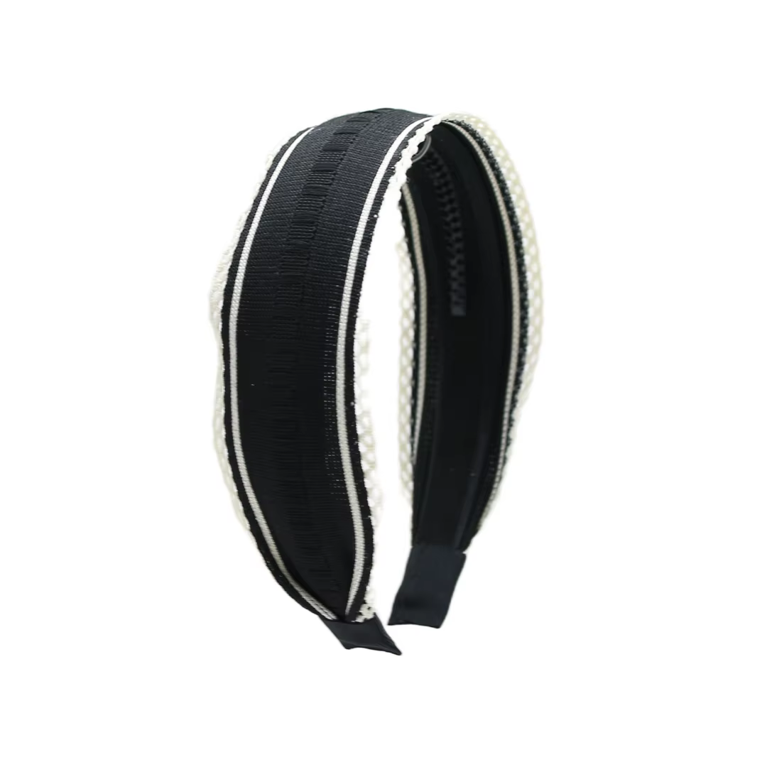 Black Velvet Bow Headband Headband — image 8