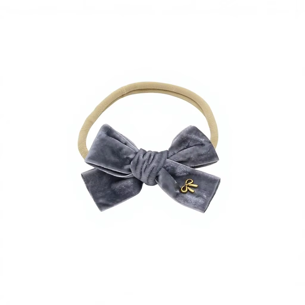 Grey Nylon Bow Headband – Ali Picks AW26