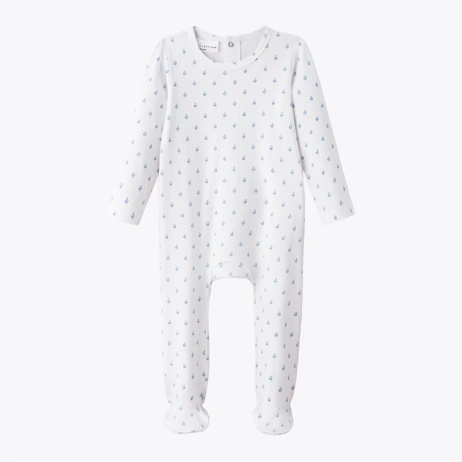 Print Lemon Collection – Blue Floral Romper