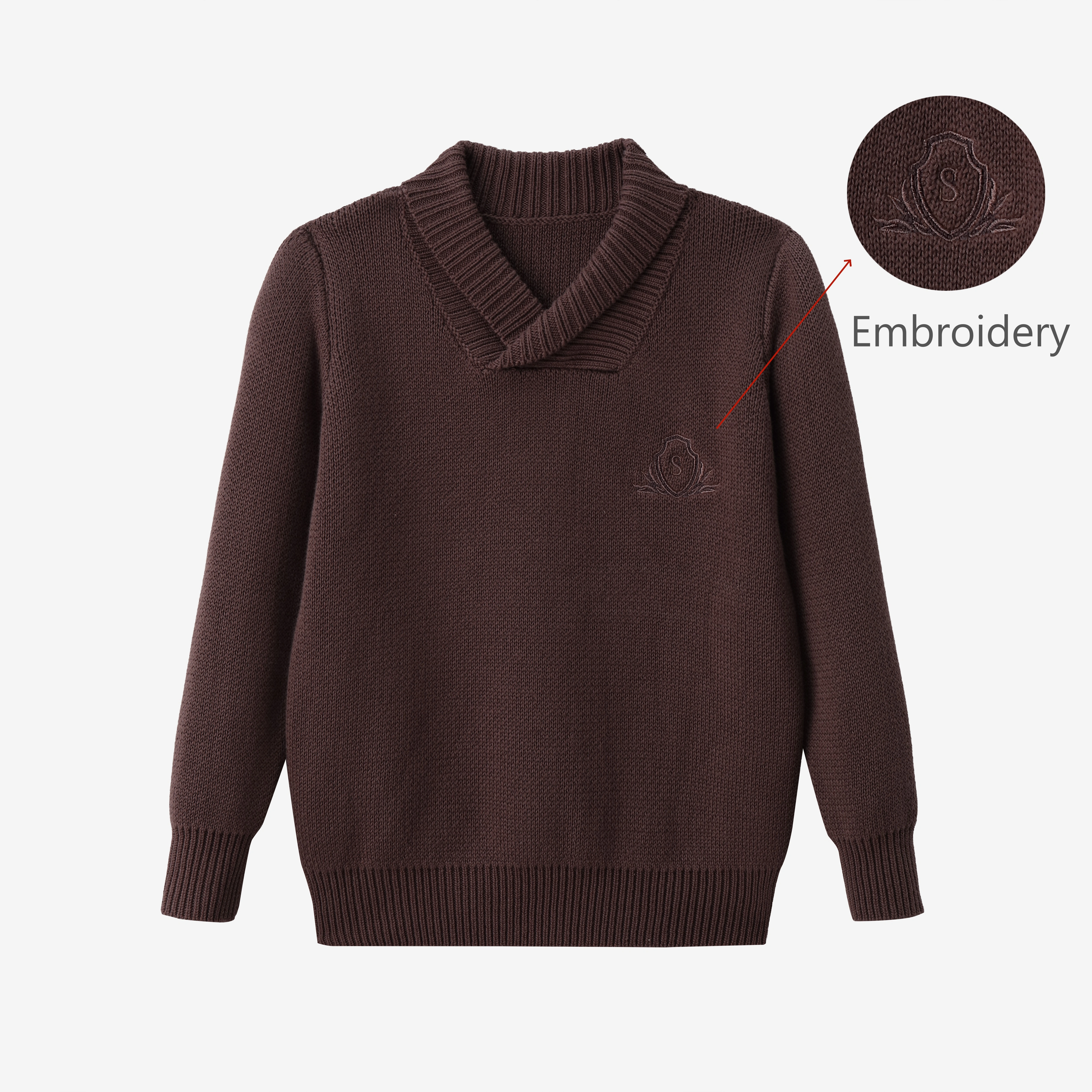 Knitted Collection – Brown Shawl Collar – Ali Specials AW26