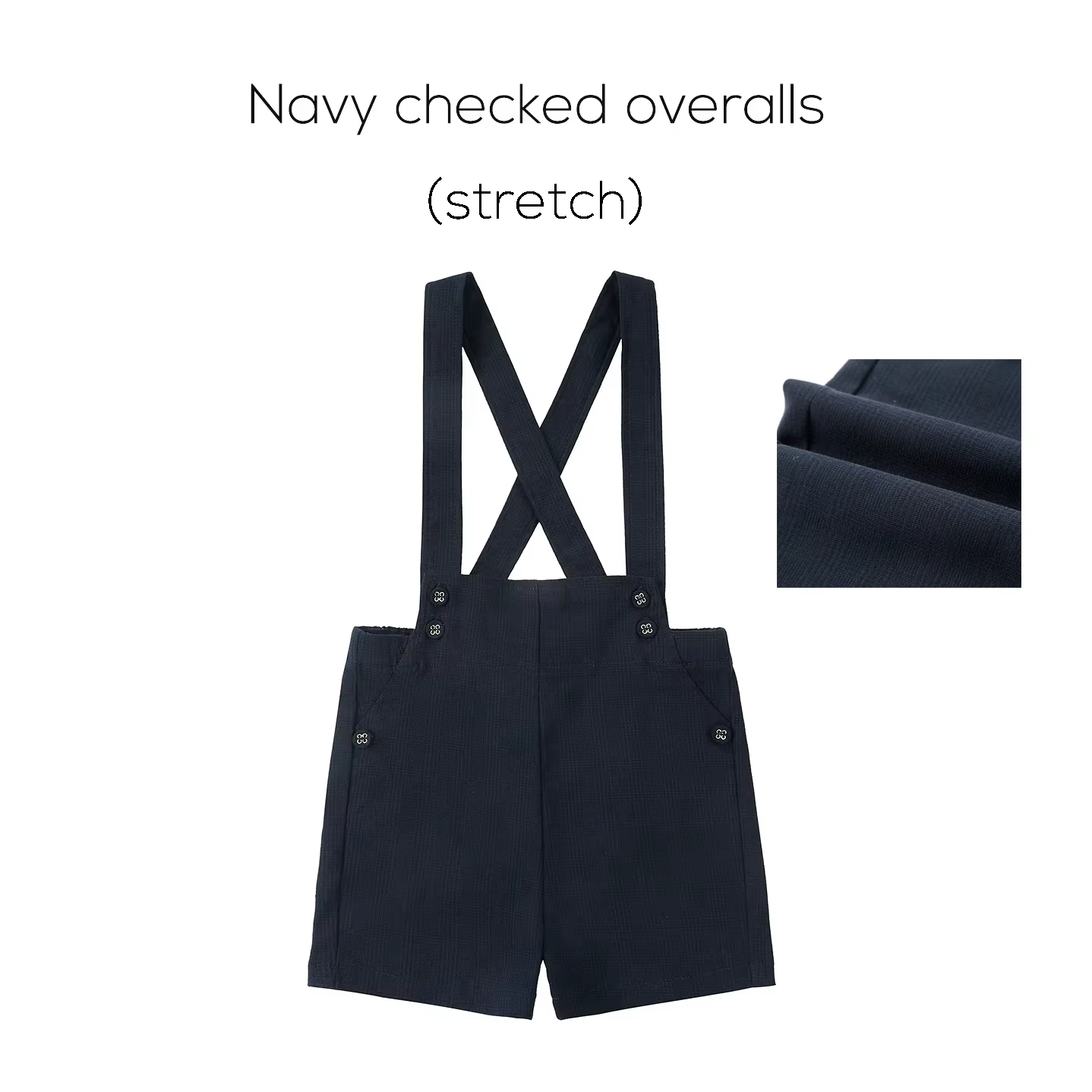 Sapphire Collection – Navy Checked Overall