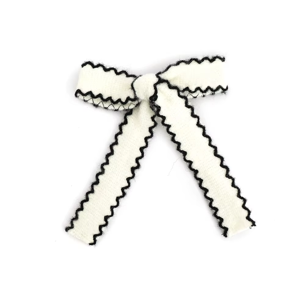 Herringbone Medium Bow Hair Clip — image 3