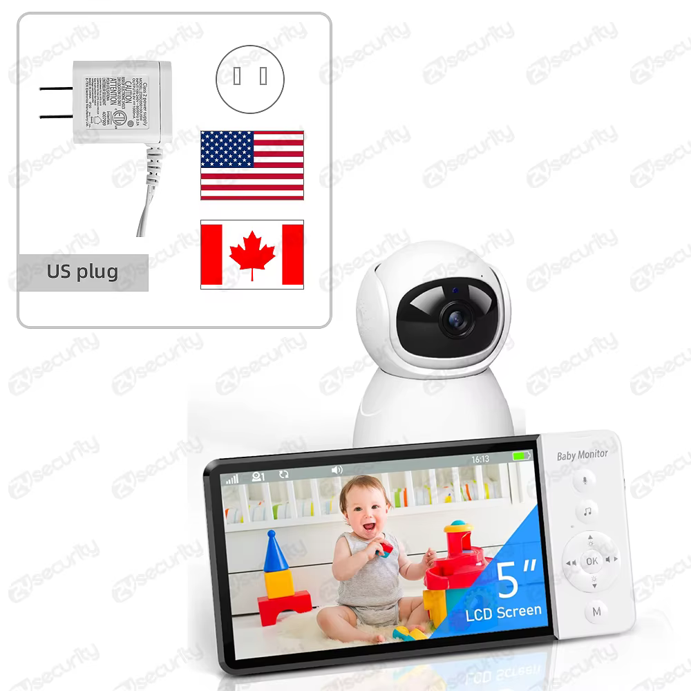 5" PTZ Baby Monitor with Night Vision & Two-Way Audio — image 3