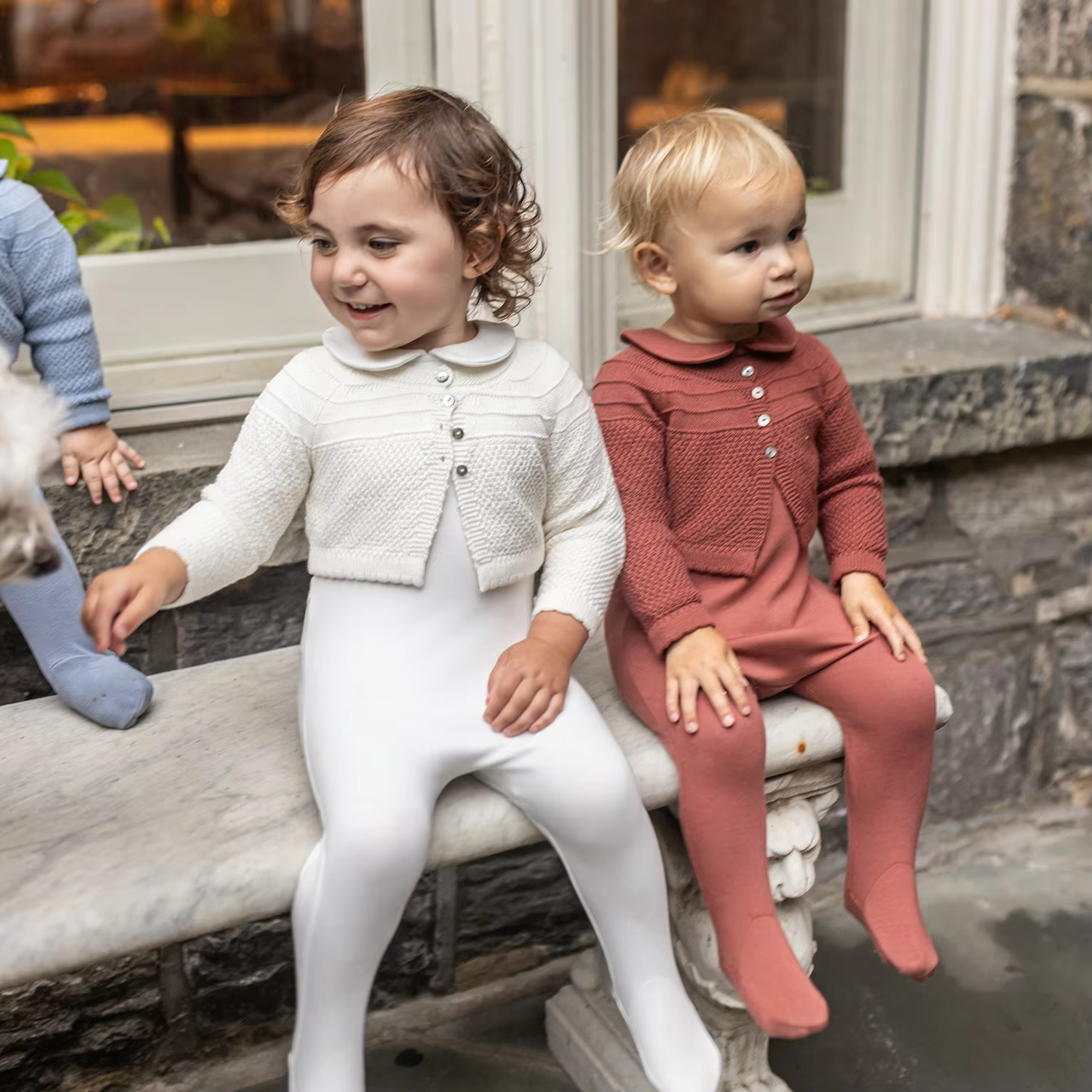 Baby Collection – Blue Footie & Cardigan Set — image 2