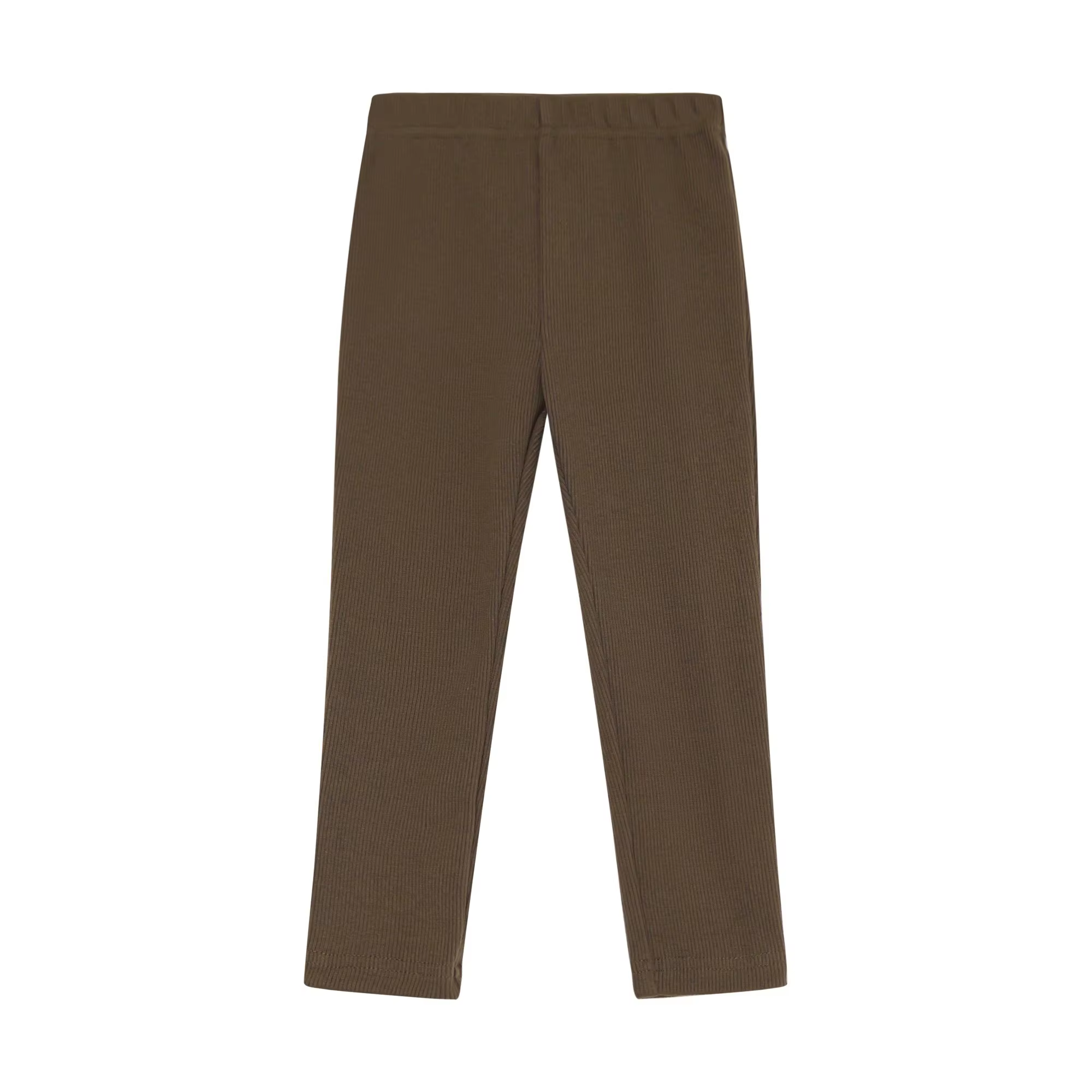 Chestnut Plaid – Brown Knit Leggings – Ali Plus AW26