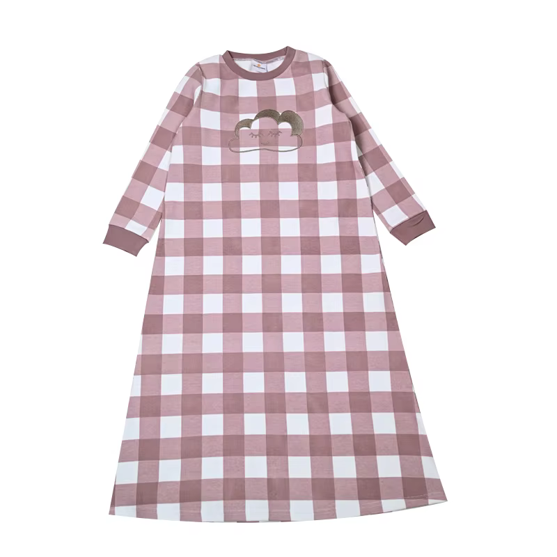 Green Pink Ribbed Pajamas – Pink Nightgown