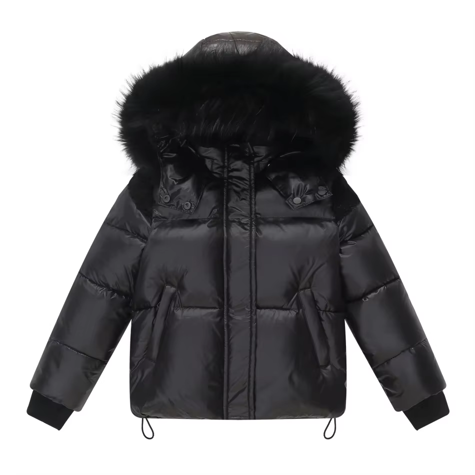Black Sherpa Teddy Down Coat – With Hood – Ali Picks AW26