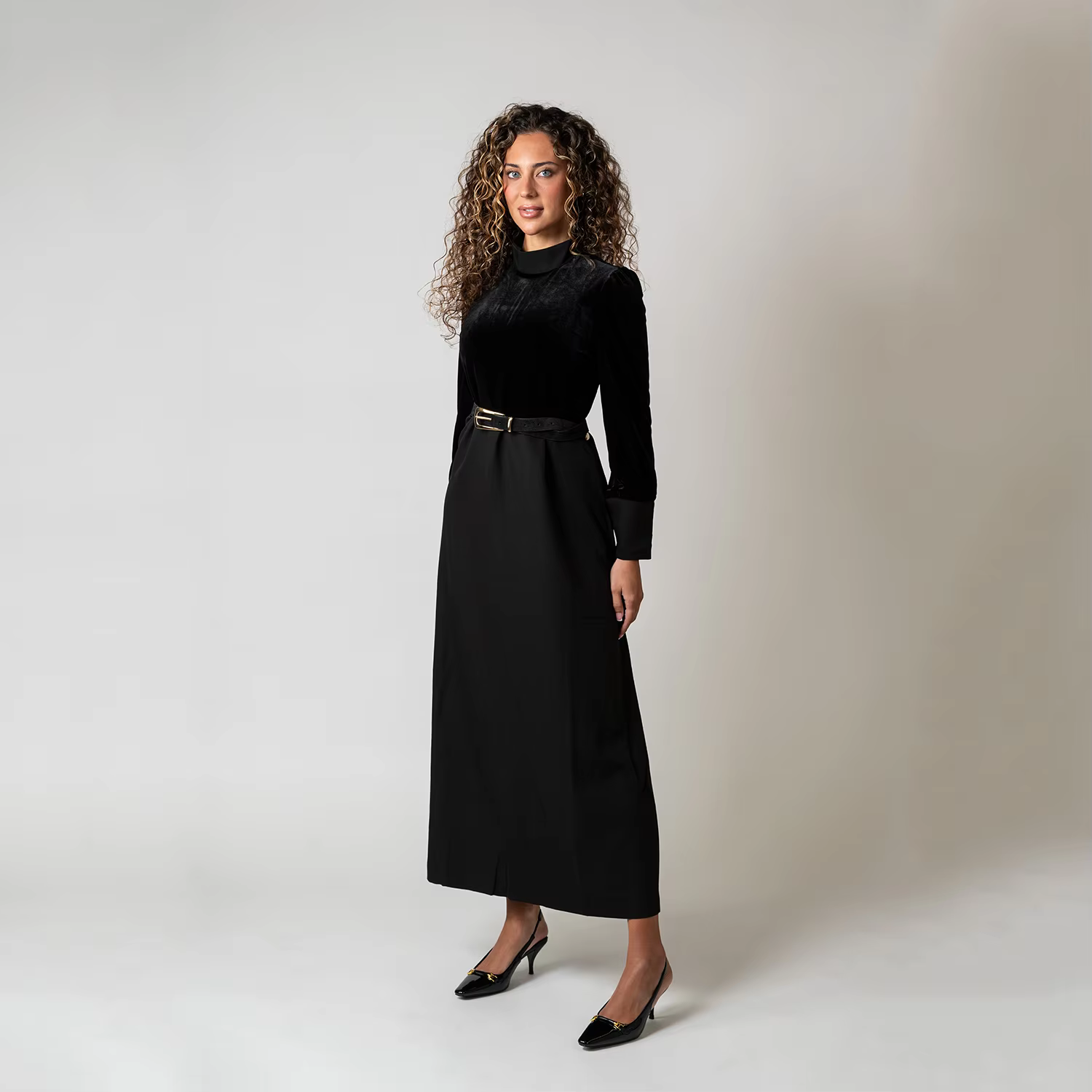 Velvet Patchwork Dress — image 6