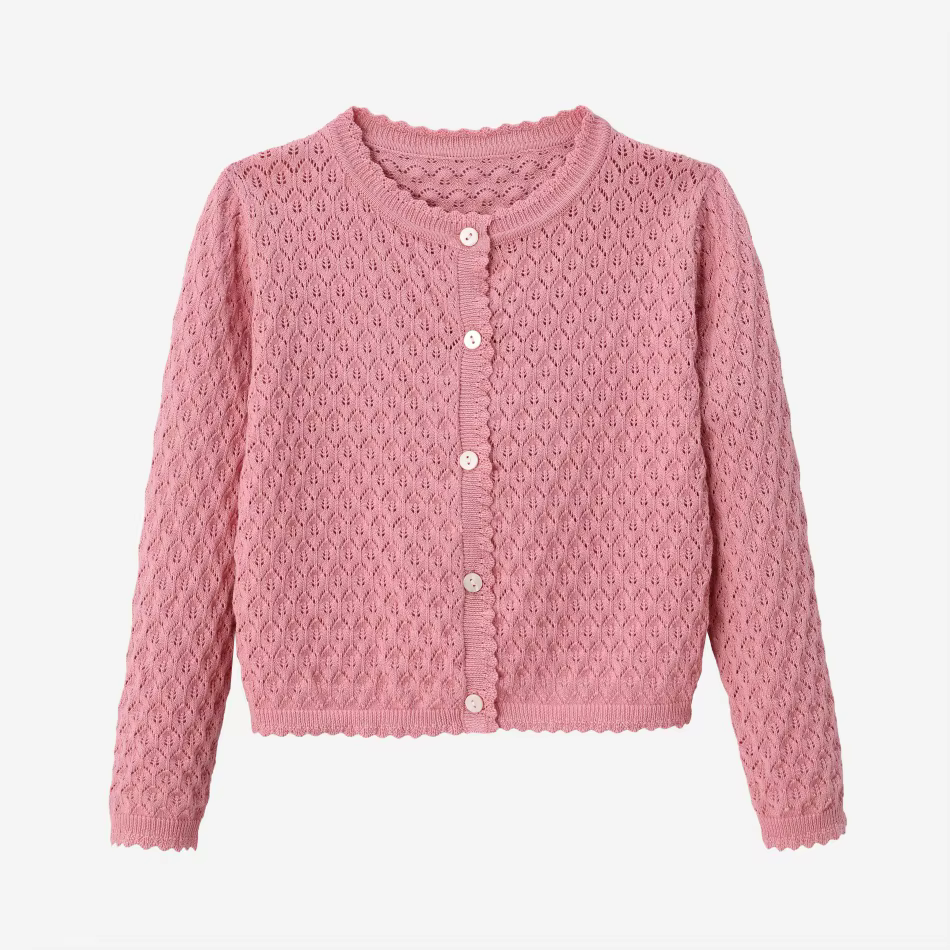 Blue & Pink Smocking Collection – Pink Cardigan