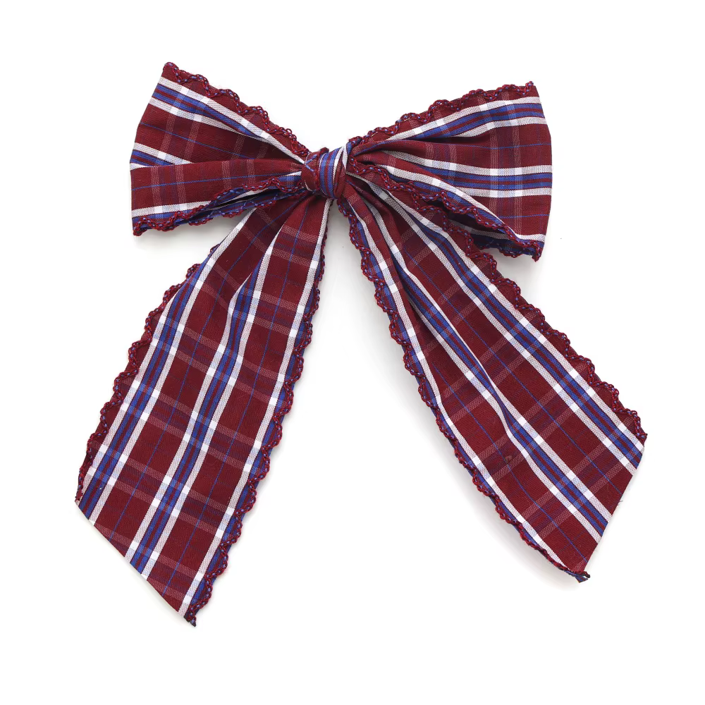 Plaid Moon Crochet Headband Medium Hair Clip — image 3
