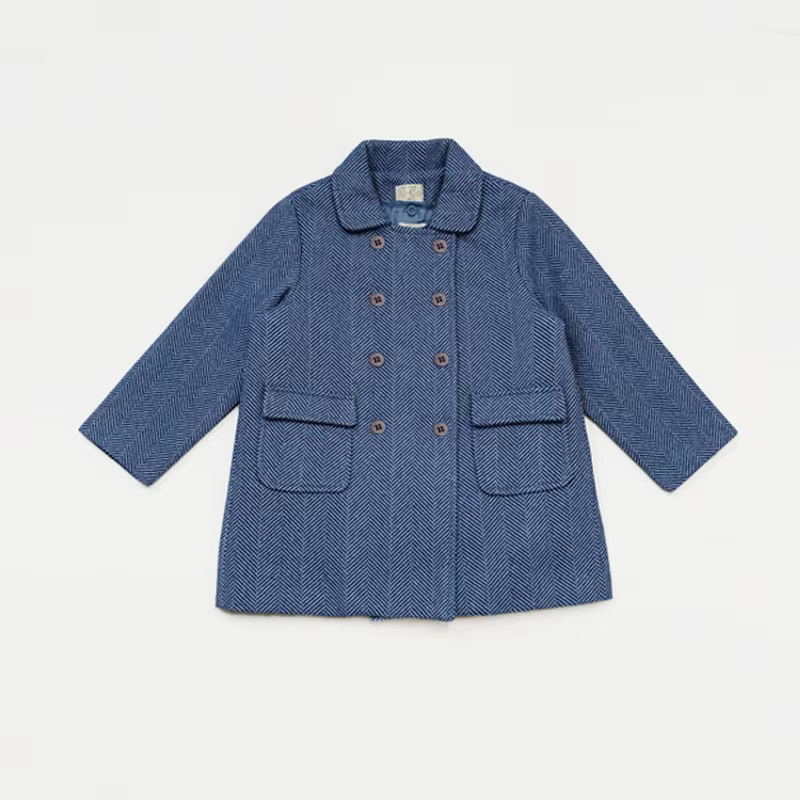 Shabbos Coats – Double Breasted Blue – Ali & Co AW26