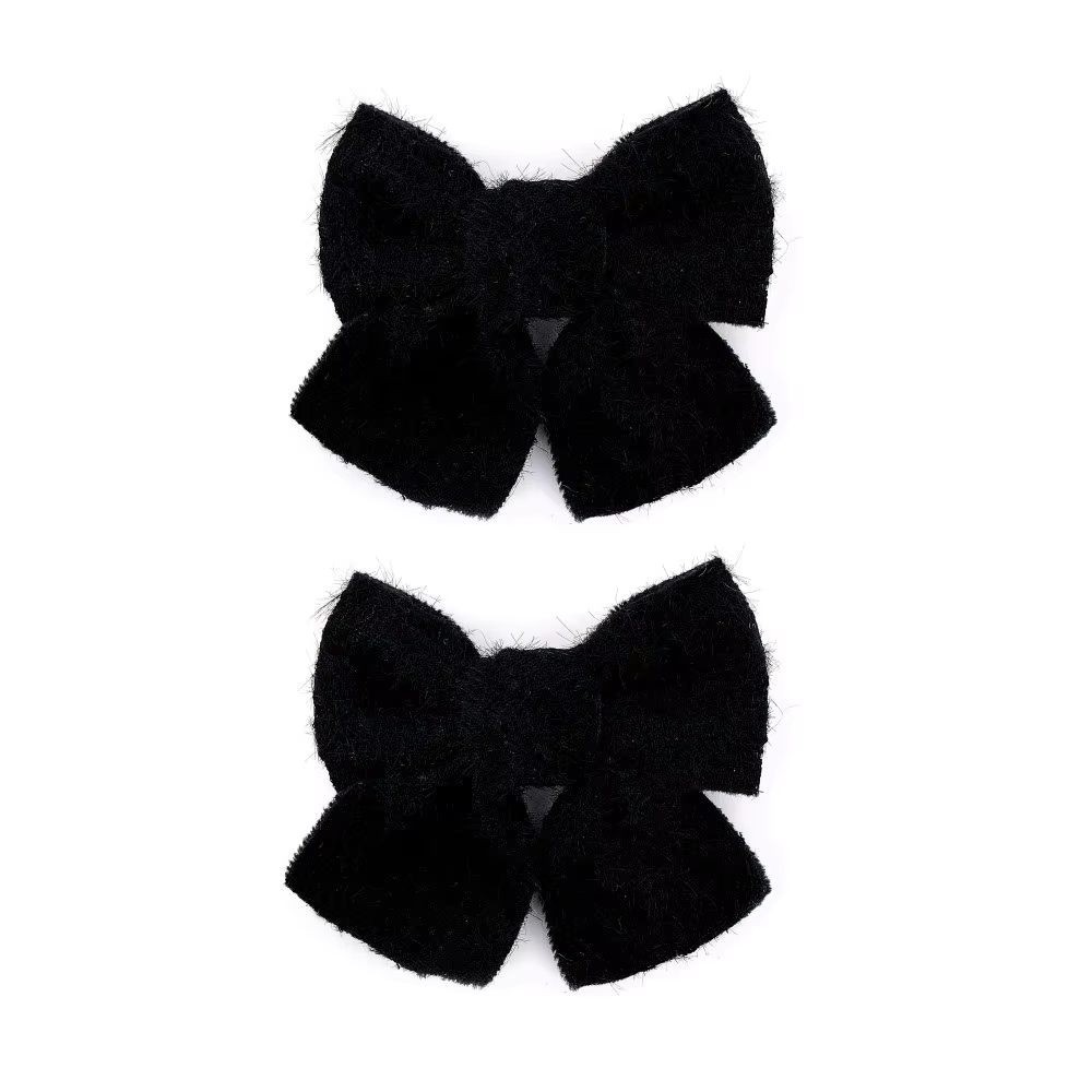 Plush Lace Hair Bow Clips Mini Hair Clip — image 4