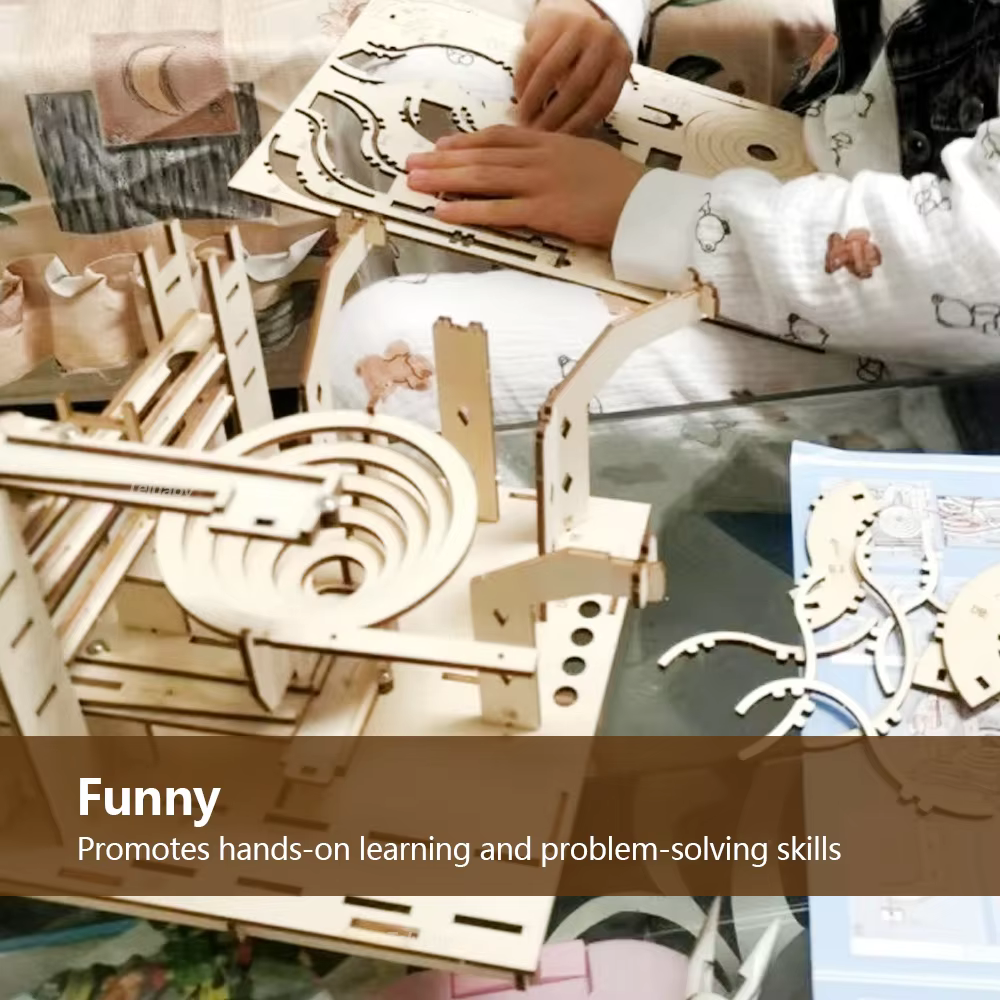 3D Wooden Marble Run Puzzle – Without box — image 6