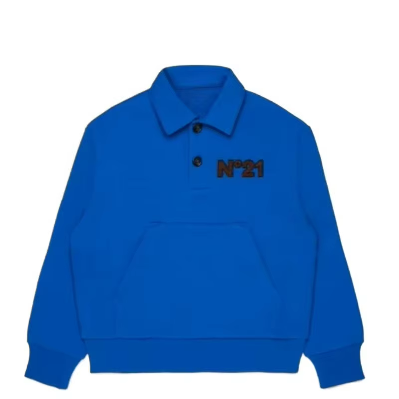 Kids' Cobalt Blue Collared Sweatshirt