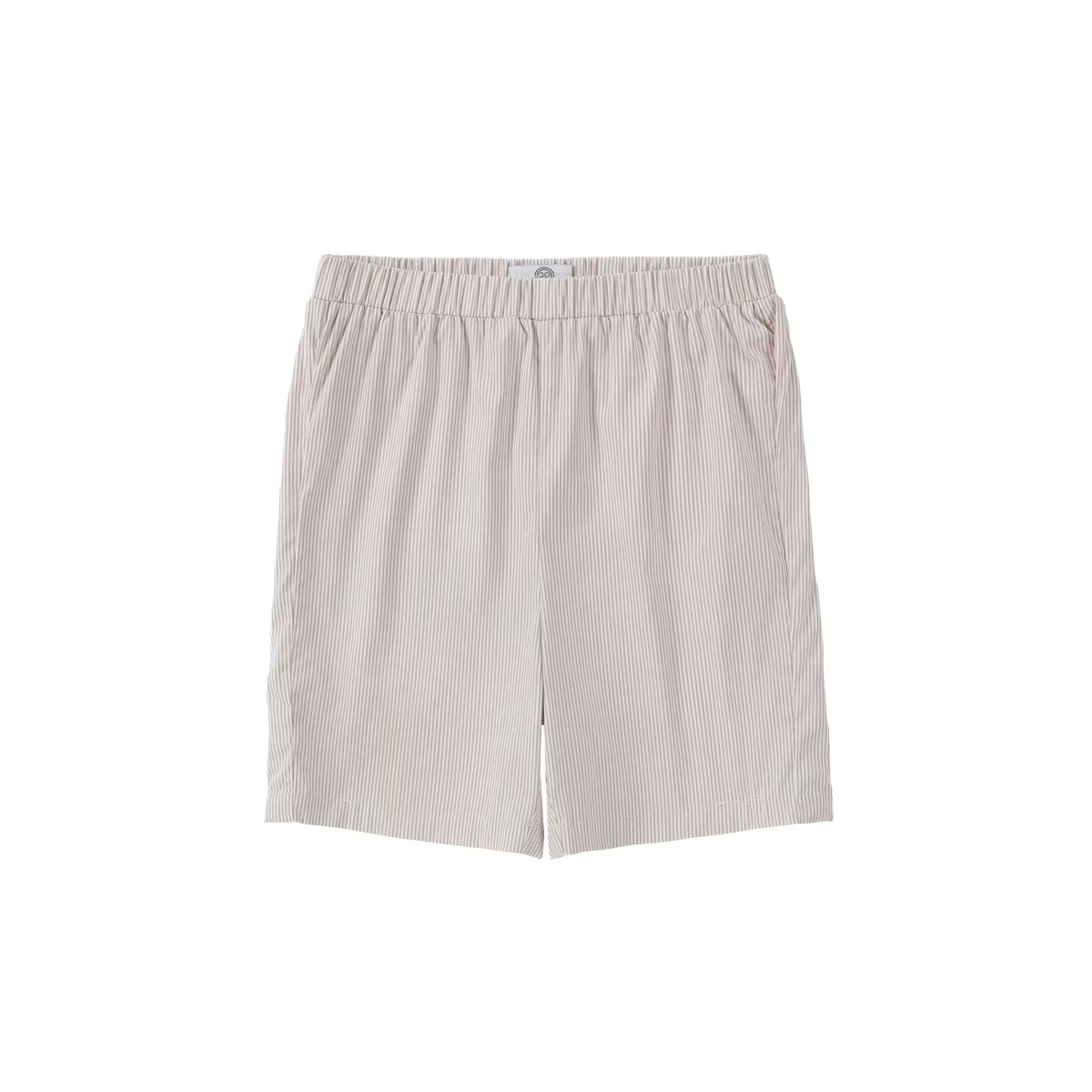 Friday Night Pinstripe Collection – Tan Boy Shorts