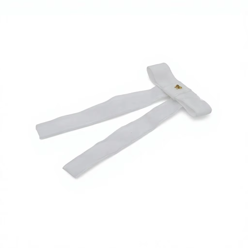 White Large Velvet Bow Clip – Ali Picks AW26