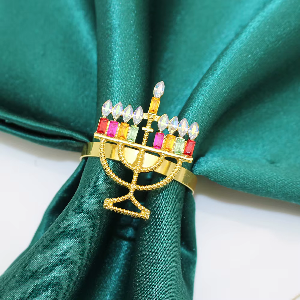 Menorah Napkin Rings – Set of 6 — image 2