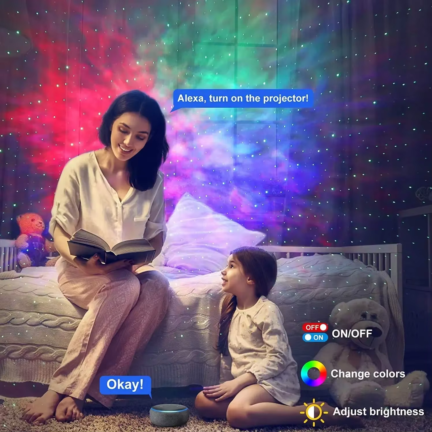 Smart Aurora Galaxy Projector – White — image 5