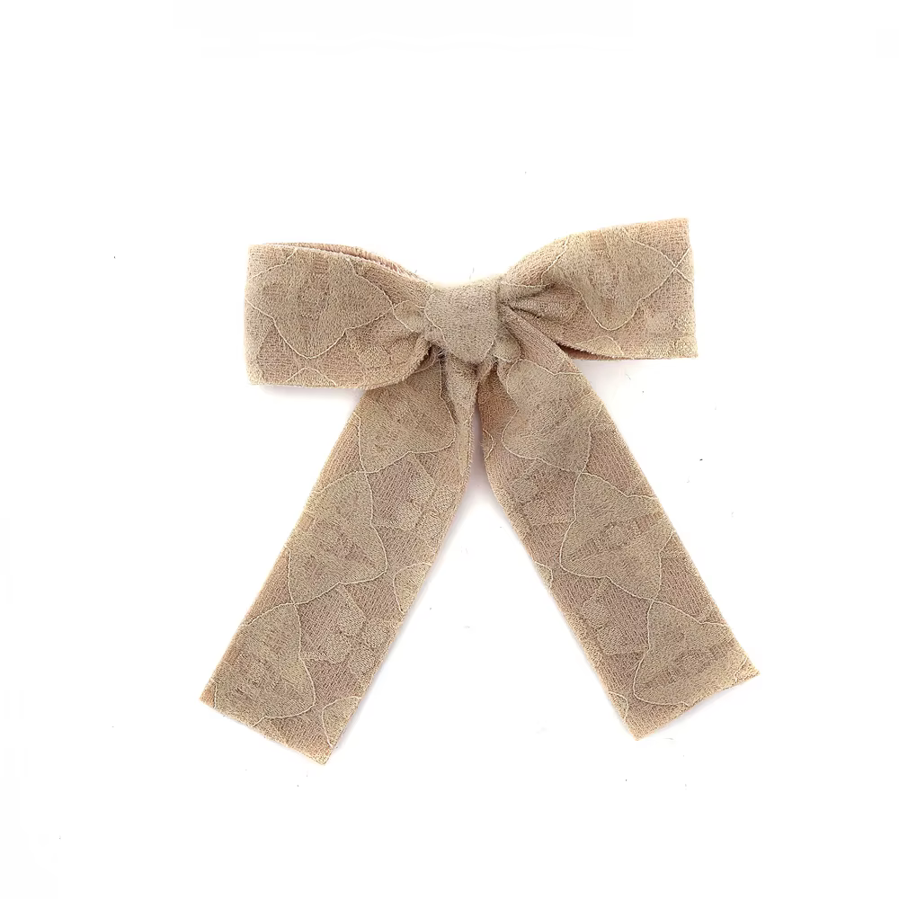 Plush Lace Hair Bow Clips Medium Hair Clip — image 3