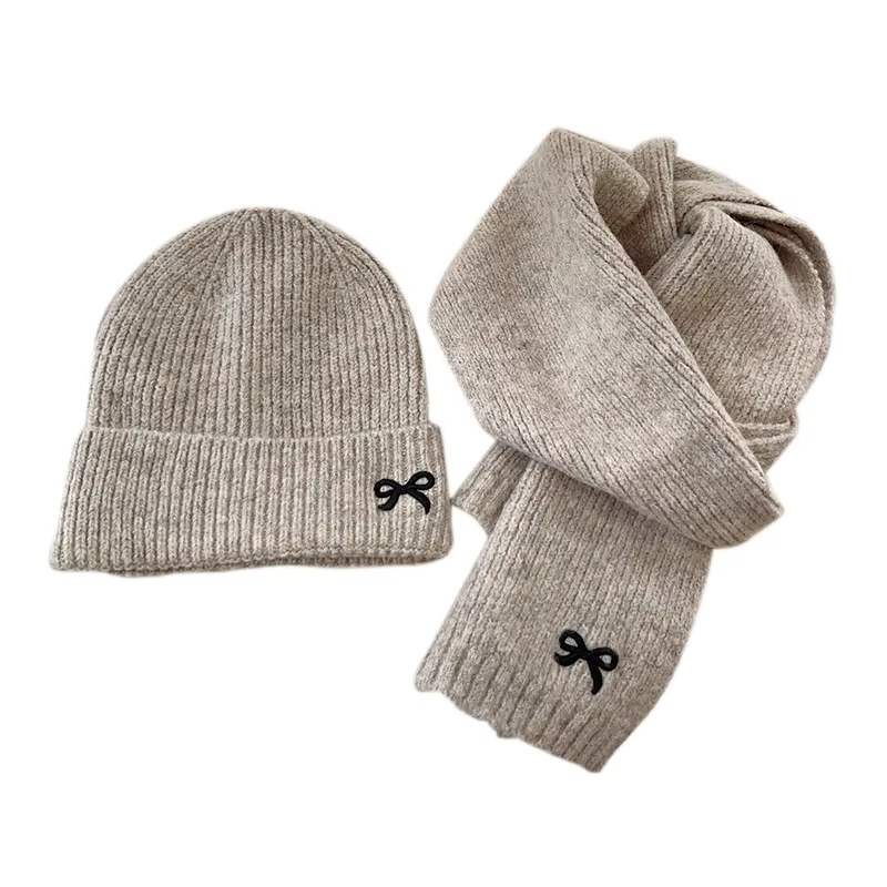 Knitted Beanie & Scarf Set