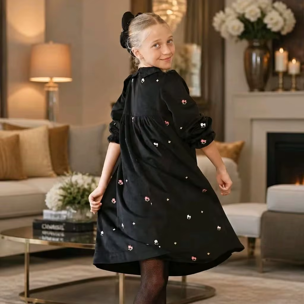 Black Floral Velvet – Family Collection — image 4