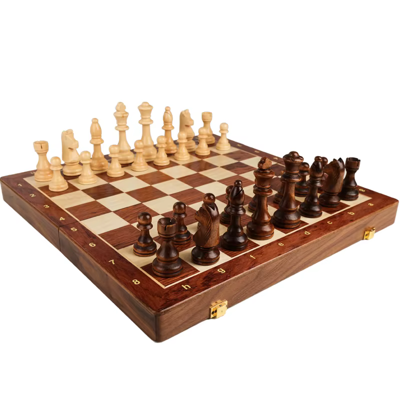 Wooden Folding Chess Set — image 3