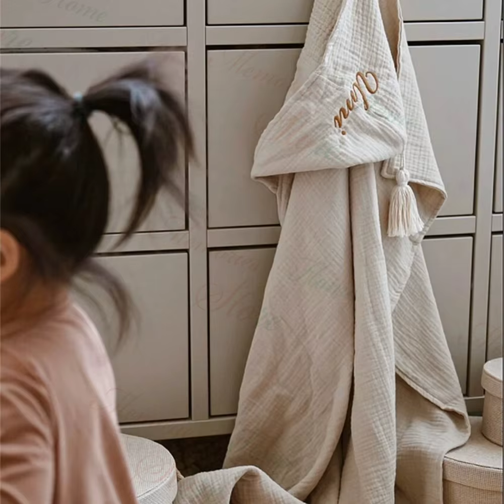 Personalised Muslin Hooded Baby Towel — image 2