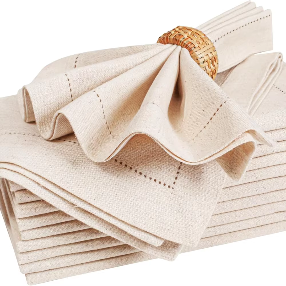 Hemstitched Linen Napkins – Set of 6 — image 3