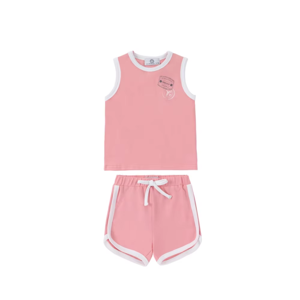 Ringer Stamp Jersey Cotton Collection – Baby Vest Set