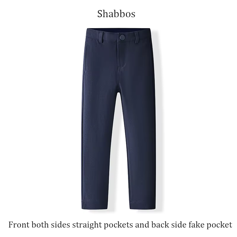 Black & Navy Stretch Trousers – 2Pcs Black Shabbos — image 5