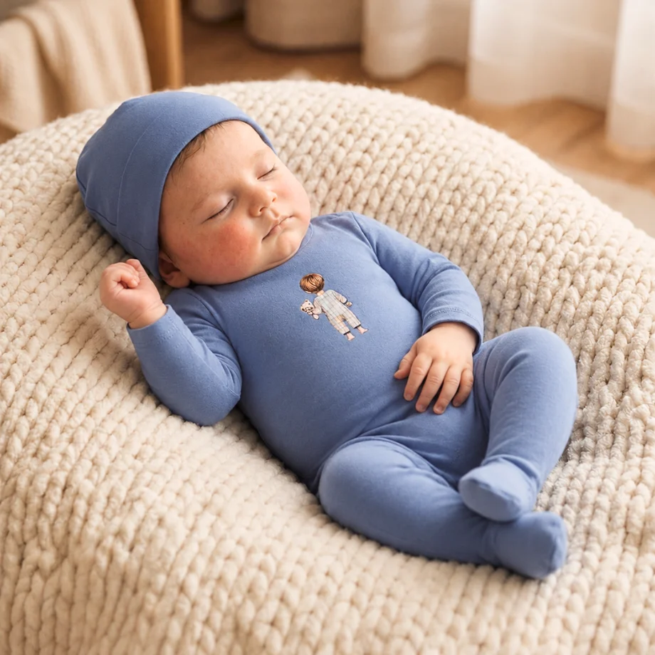 Petit Ourson – Blue Baby Boy Set – Ali Layette AW26