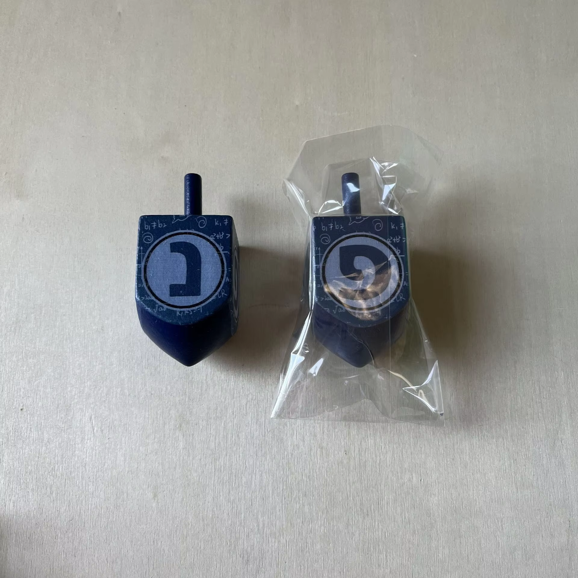 Navy Wooden Dreidel Set – 6 Pack — image 3