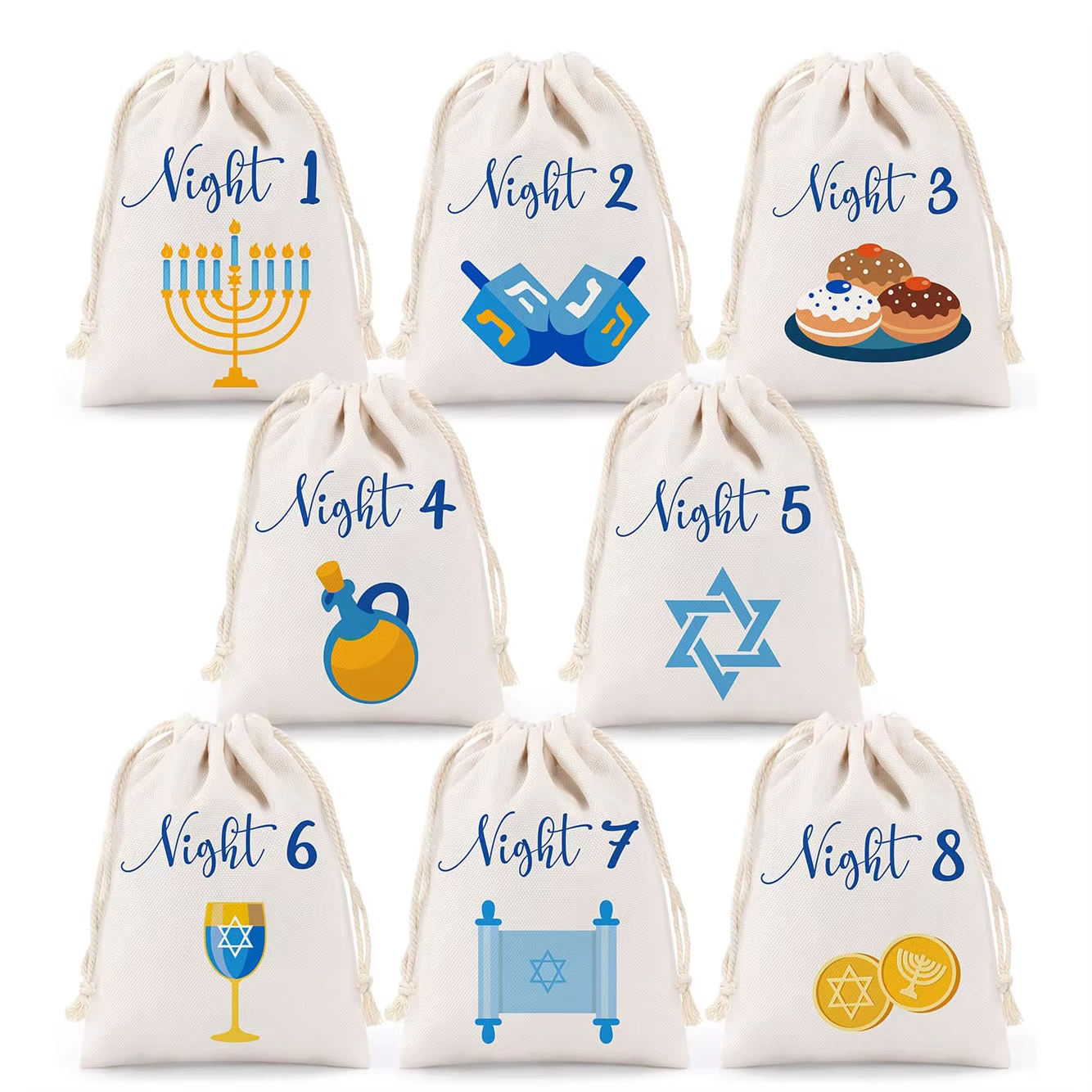 Canvas Night 1–8 Gift Pouches – Style B — image 3