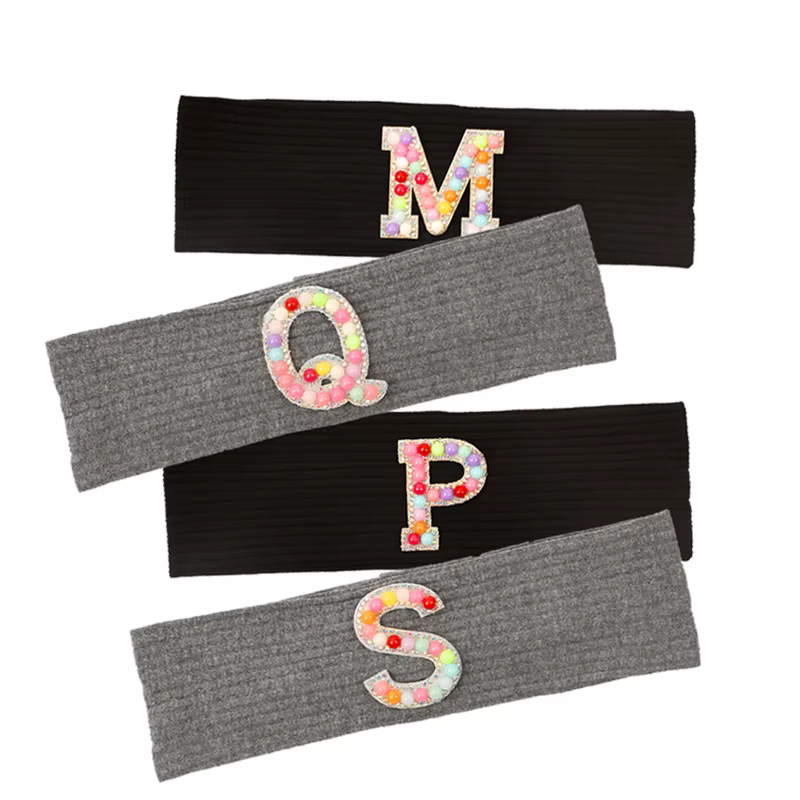 Ribbed Letter Baby Headband