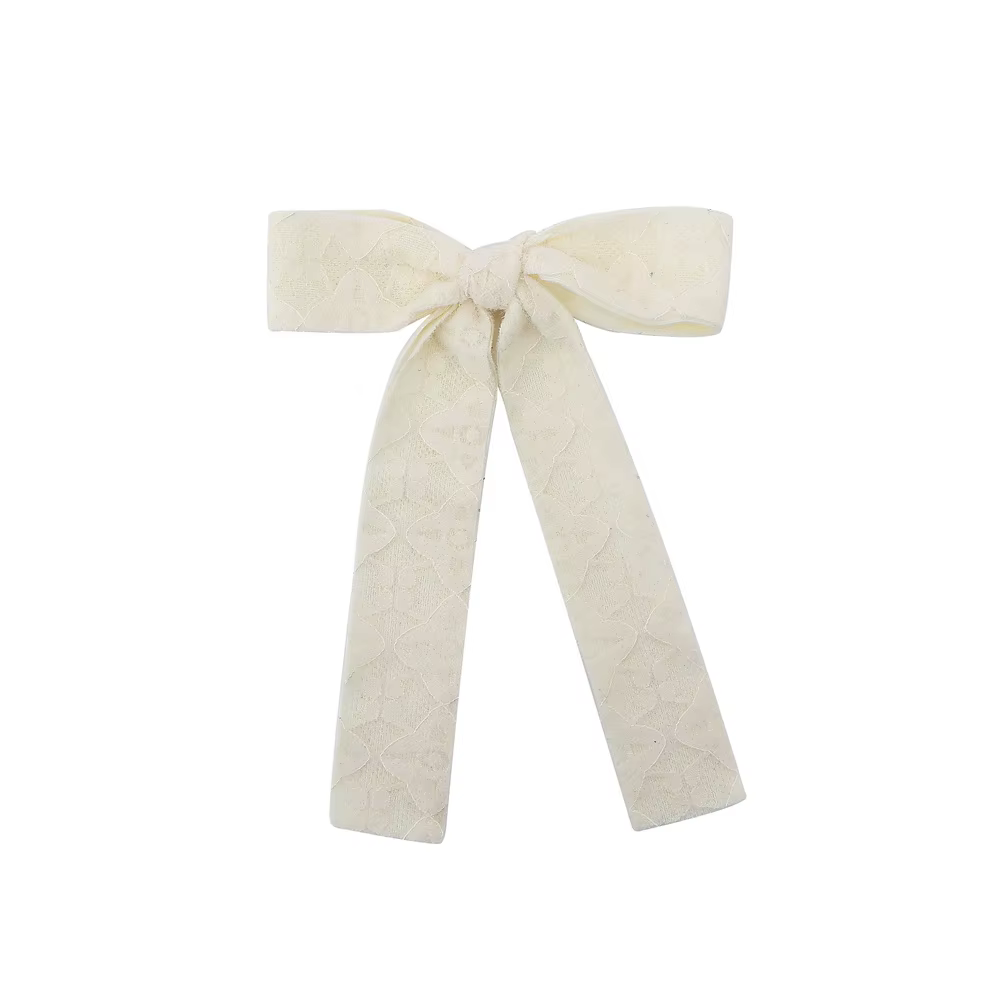 Plush Lace Hair Bow Clips Large Hair Clip — image 5