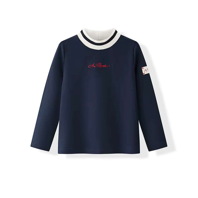 Embroidered Layette Collection – Dark Blue T-shirt