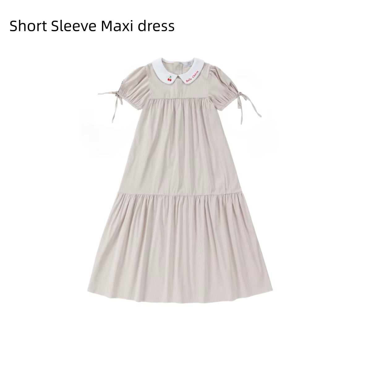 Friday Night Pinstripe Collection – Tan Short Sleeve