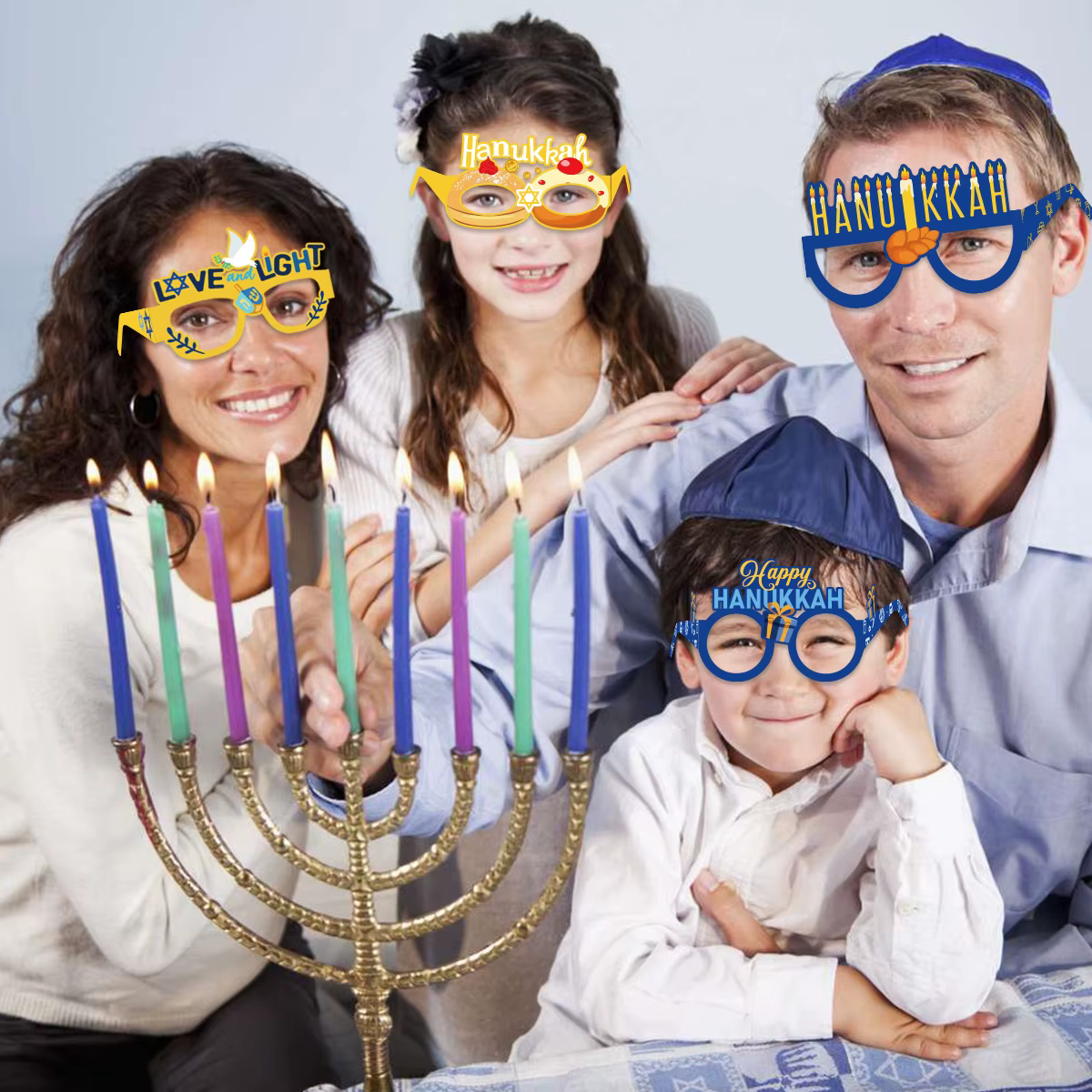 Chanukah Photo Prop Glasses – 8 Pack — image 4