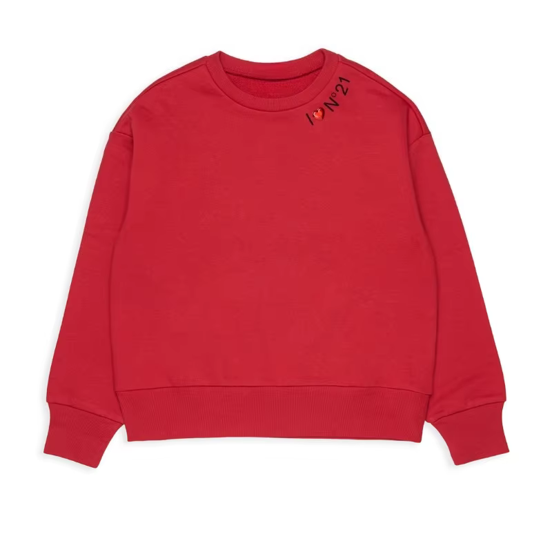 Girls' Red Bow-Detail Sweatshirt
