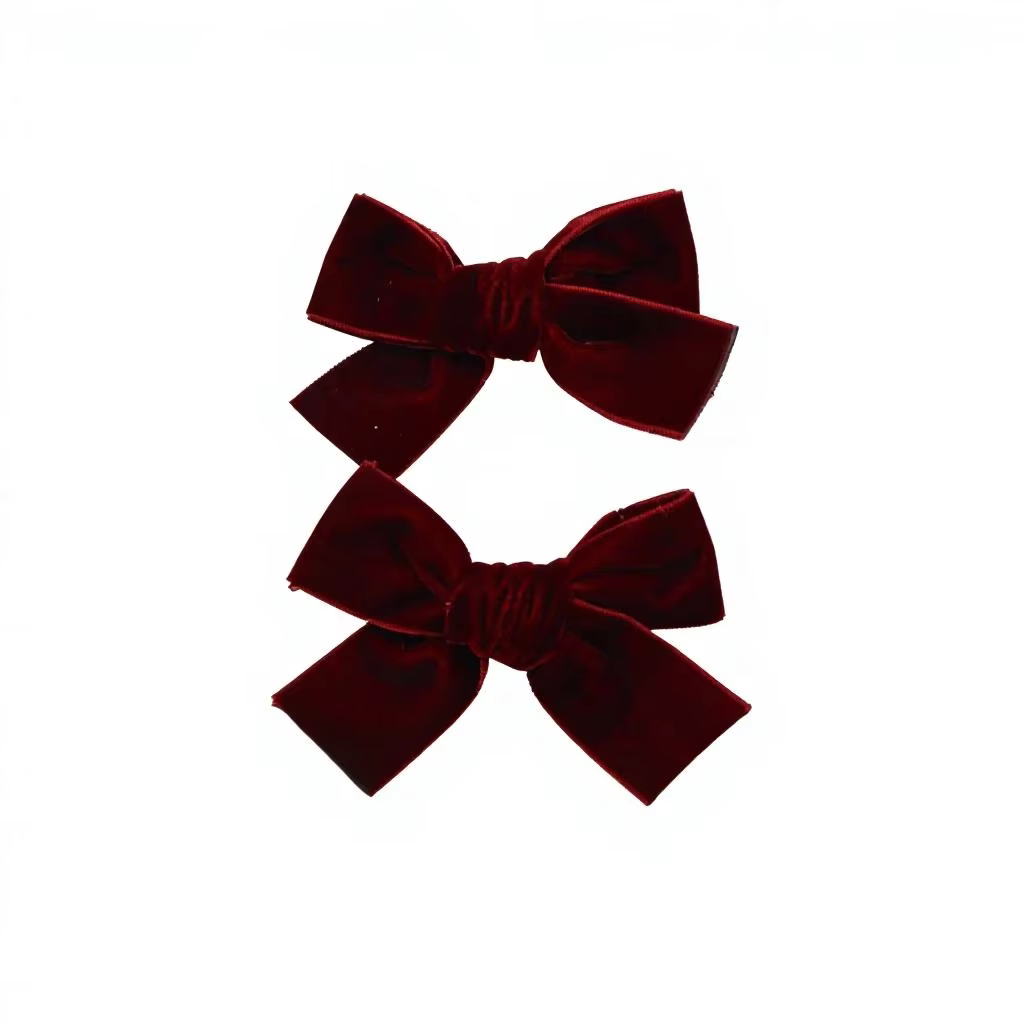 Wine Mini Velvet Bow Clip – Ali Picks AW26