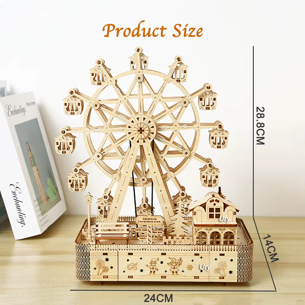Wooden Ferris Wheel Music Box Kit — image 2
