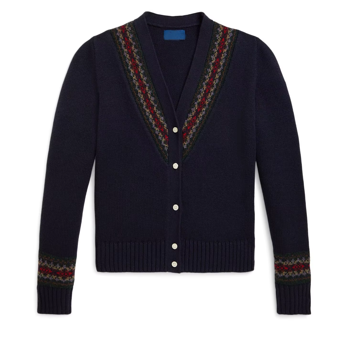 Girls' Navy Wool-Knit Cardigan — image 2