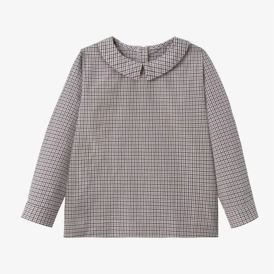 Brown Floral Collection – Baby Plaid Shirt – Ali Specials AW26